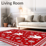 Festive Snowman Holiday Welcome Semi Circle Entrance(Red)