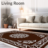 Medallion with Ornate Interlocking Petal Details(Brown)