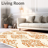 Damask Flourish Transitional Elegant Covering(Ivory)