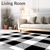 Festive Checkered Gingham Seasonal Accent(Black)