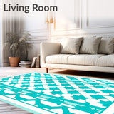Lattice Grid Contemporary Structured Design (Teal)