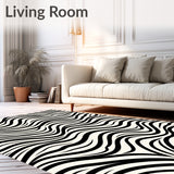 Abstract Wave Fuzzy Covering with Flowing Ocean Current Design (Black)