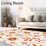 Autumn Meadow Floral Interlocking Vine(Orange)