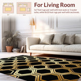 Black & Gold Hexagon(Gold)