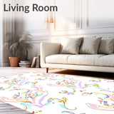 Enchanted Unicorn Mane Flowing Waves with Magical Sparkle Motifs(Pink)