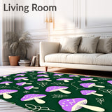 Enchanted Fairy Garden Mushroom Circle with Dancing Fireflies (Purple)