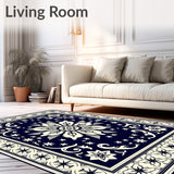 Celestial Horizon Medallion with Ornate Border Frame Design(Blue)