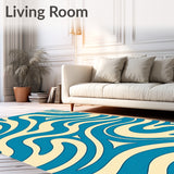 Abstract Wave Flow Design with Swirling Motion(Blue)