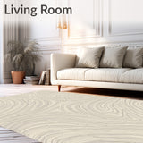 Velvet Touch Ripple Effect Featuring Serene Flowing Lines (Ivory)