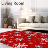 Festive Starlit Snowflake Interlocking Celebration(Red)