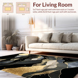 Abstract Luxe Marbleized Design(Black)