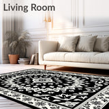 Floral Blossom Ornate Decorative Fancy (Black)