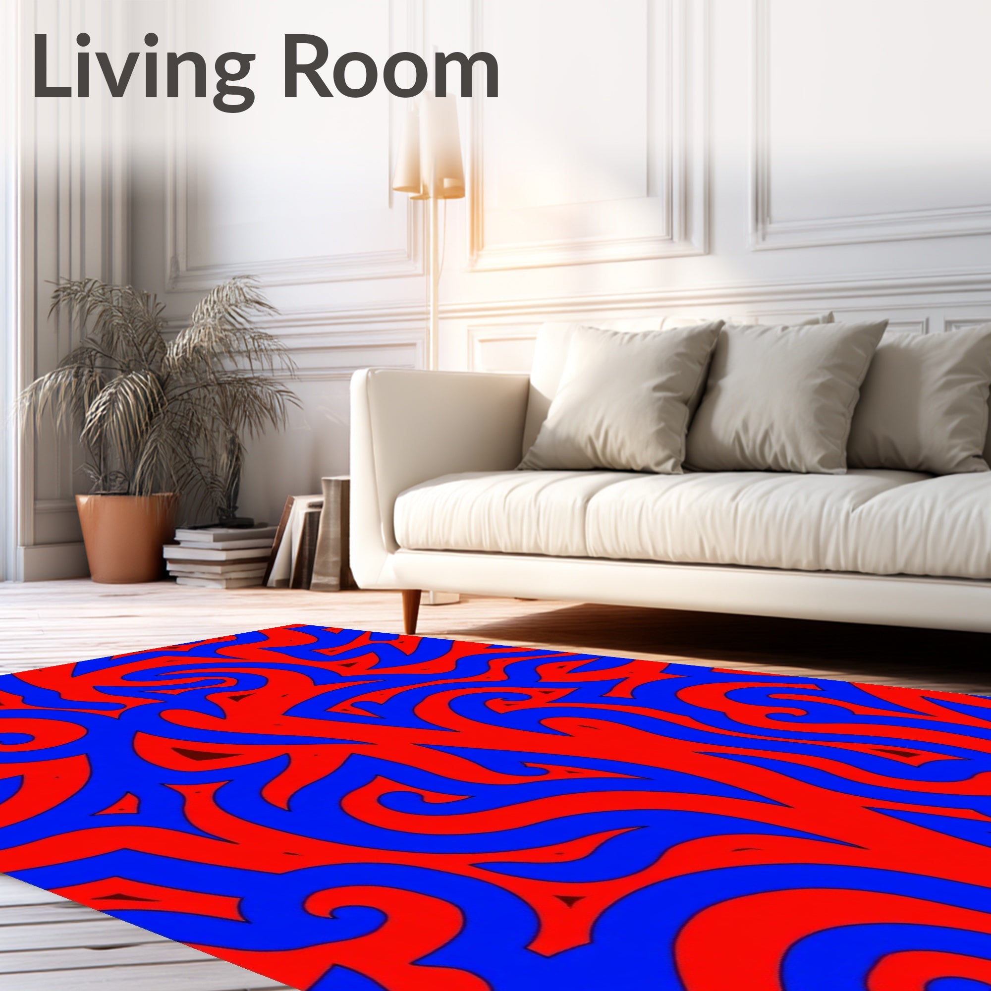 Abstract Flame Motif Featuring Dynamic Twisting Lines and Vibrant Contrast (Red) - ODIKA