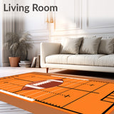 Gridiron Football Field Hash Mark Yard Lines(Orange)