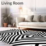 Chevron Wave Design with Rhythmic Zigzag(Black)