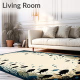 Undersea World Area Beige & Black Design(Beige)