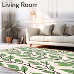 Elegant Botanical Meadow Tapestry Accent (Green) - ODIKA