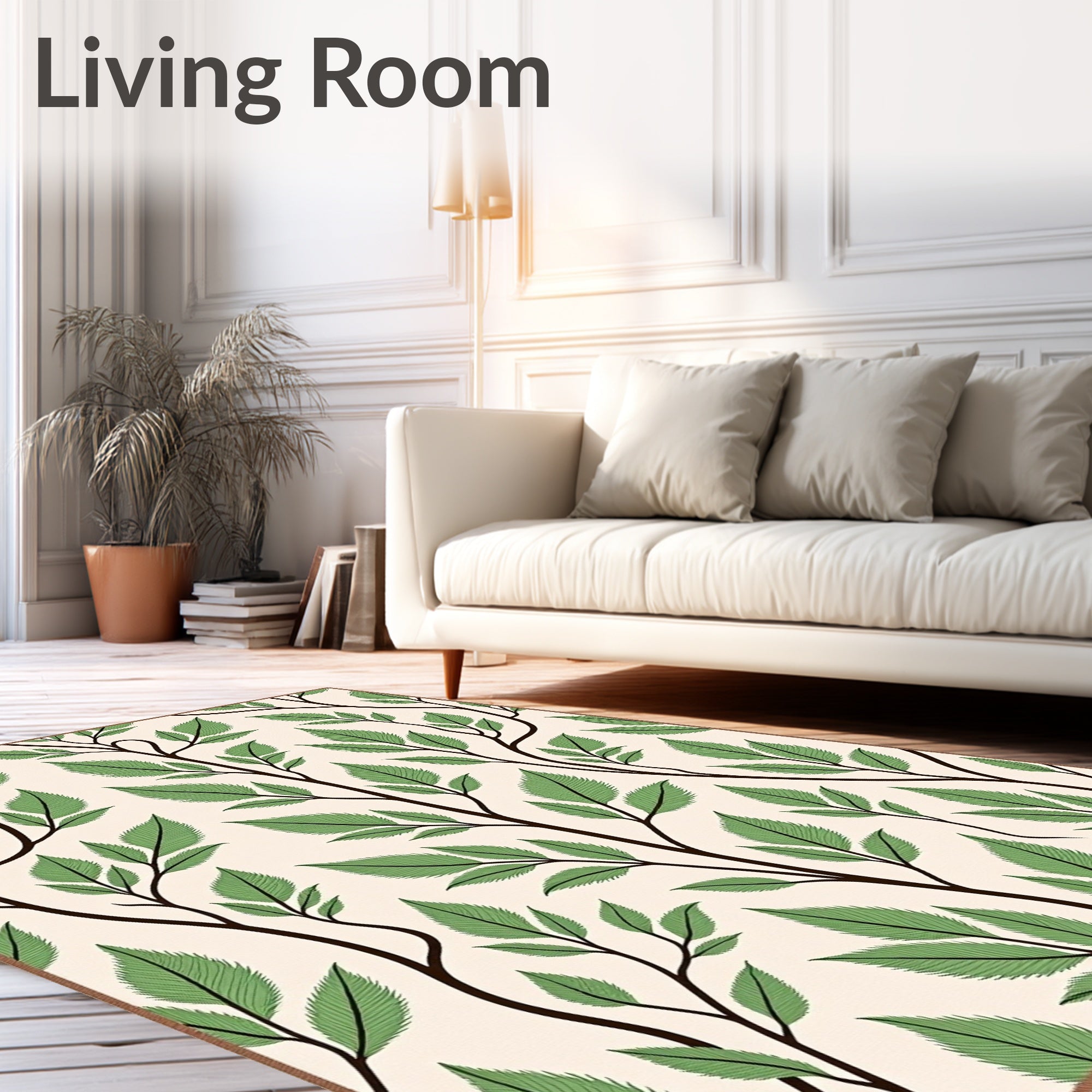 Elegant Botanical Meadow Tapestry Accent (Green) - ODIKA