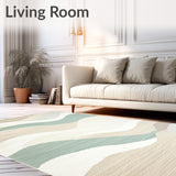 Coastal Calm Area Light Tan Shoreline Inspired Touch(Beige)