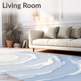 Abstract Watercolor Fade with Delicate Ripple Accents (White)