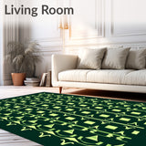 Contemporary Interlocking Lattice with Gradient Accents (Green)