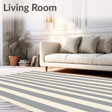 Abstract Stripes With Varied Widths And Neutral Shading(Gray)