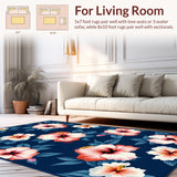 Chic Hibiscus Patterned Design(Blue)