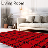 Wintertime Gingham Hearth Greeting(Red)