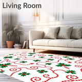 Christmas Light Swirl with Holly Leaf and Cane Design(Green)