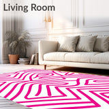 Chevron Zigzag Wave with Ombre Color Transition Effects (Pink) - ODIKA