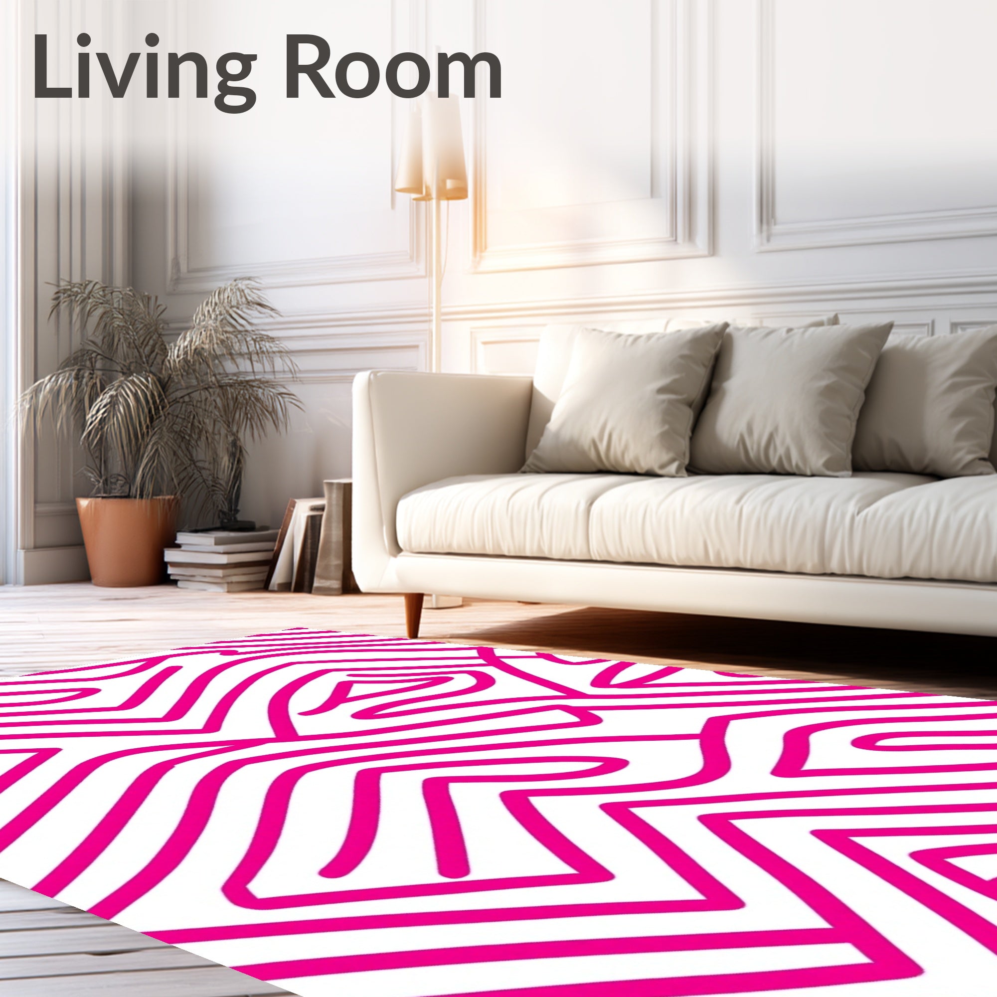Chevron Zigzag Wave with Ombre Color Transition Effects (Pink) - ODIKA