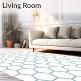 Honeycomb Hexagonal Grid Artistic Minimalist Zen(White)