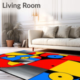 Round Music Record With Abstract Pop Rock Album Cover Art Design(Red)