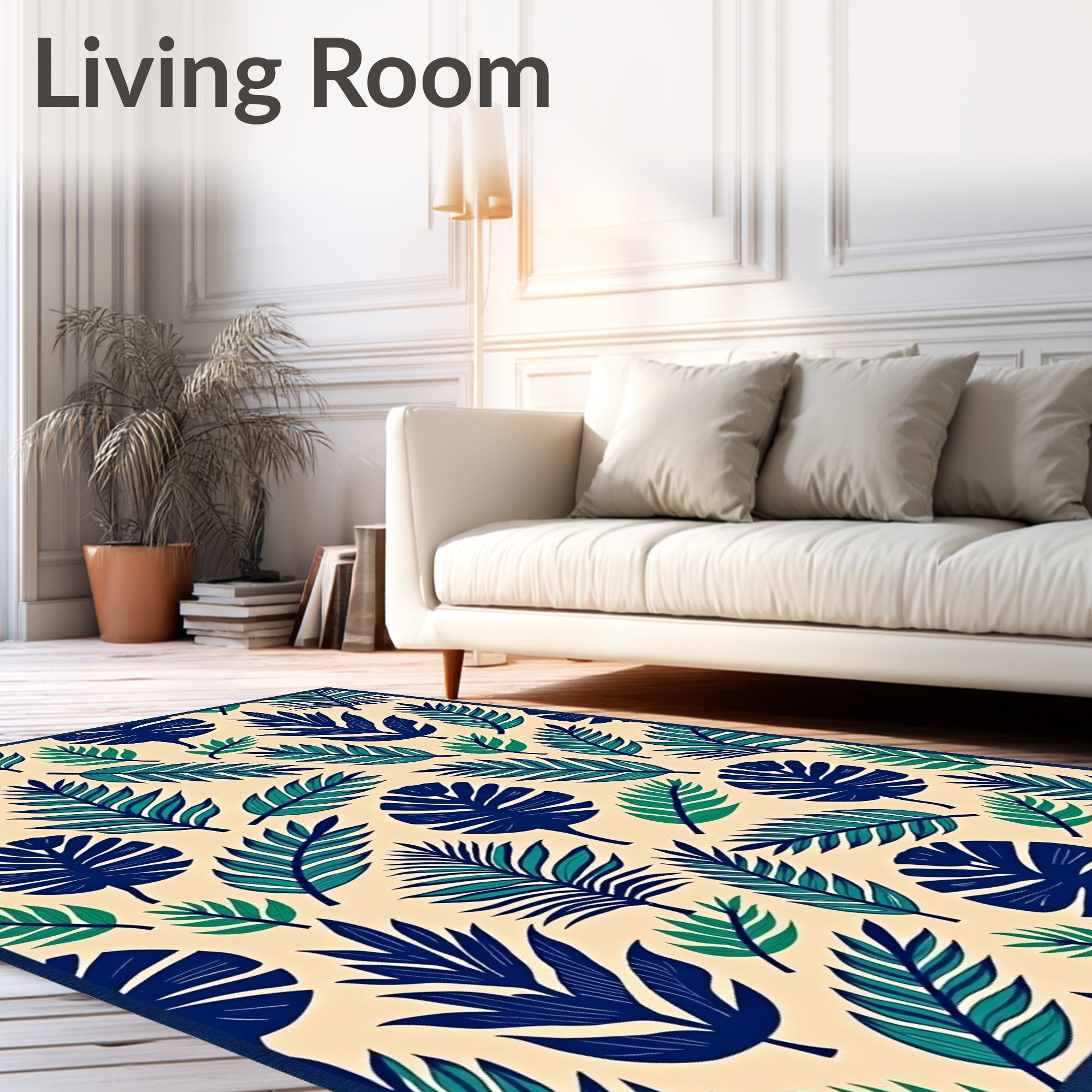 Tropical Frond Mosaic Lattice (Beige) - ODIKA
