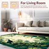 Rustic Botanical Jungle Scene(Green)