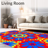 Starburst Mosaic with Whimsical Festive Details(Red)