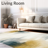 Estrella Collection Eclectic Ink Wash Abstract Area(White)