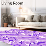 Lilac Chevron Waves with Subtle Abstract Accents(Purple)