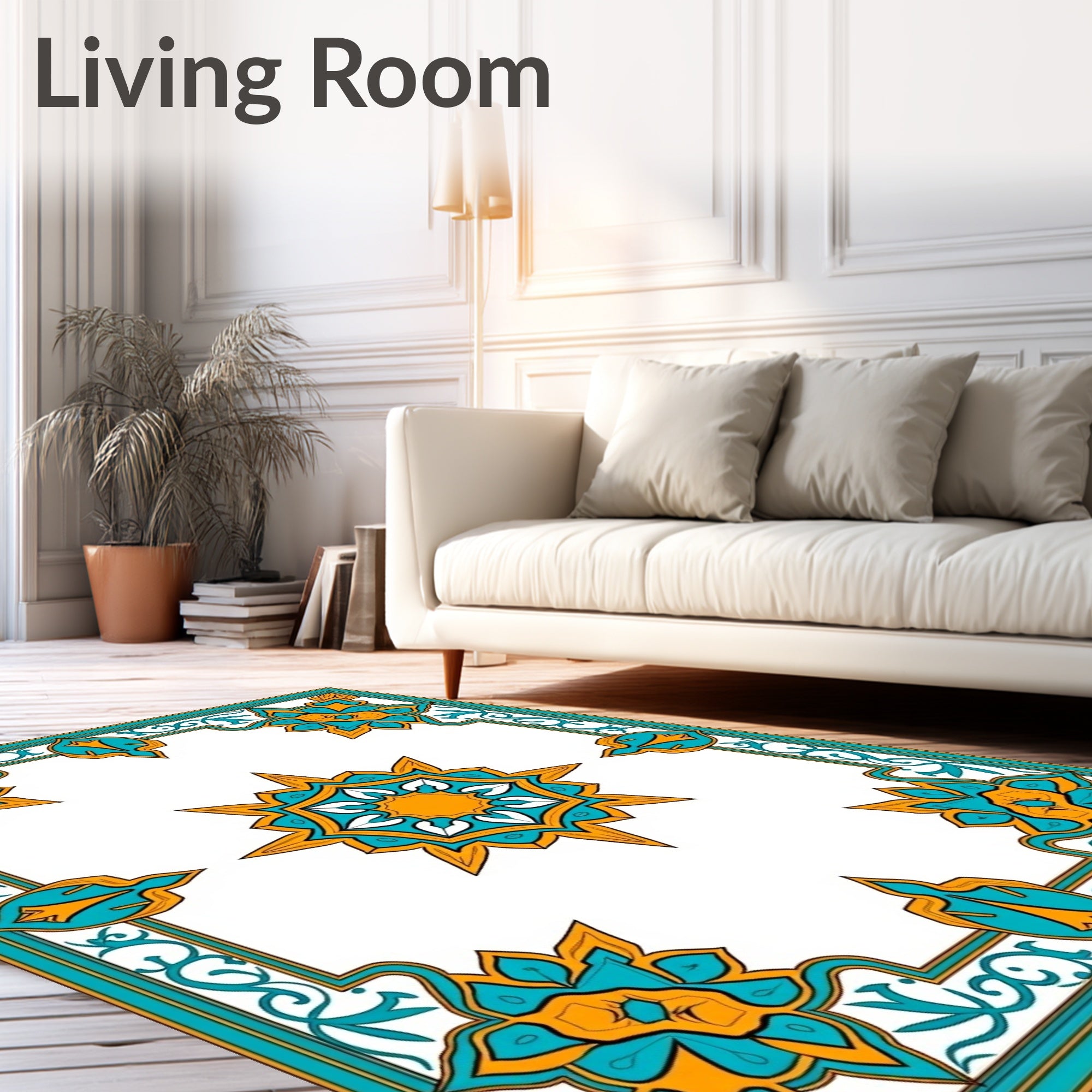 Tile Mosaic with Lattice Framework (Orange) - ODIKA