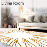 Elegant Starburst Swirl Transitional Contemporary Decorative (Brown) - ODIKA