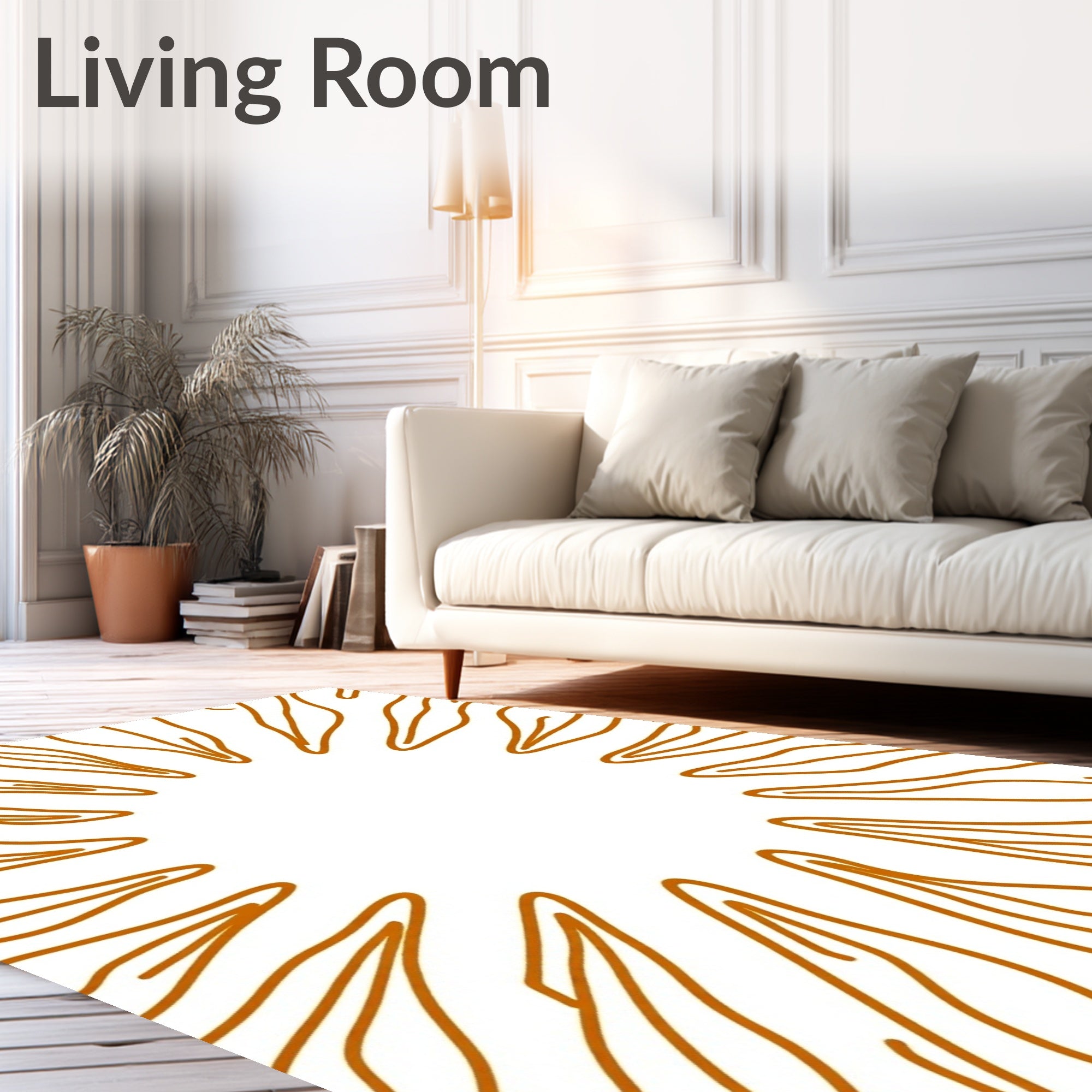 Elegant Starburst Swirl Transitional Contemporary Decorative (Brown) - ODIKA