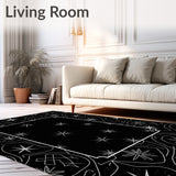 Celestial Swirl with Radiant Motifs and Midnight Accents(Black)
