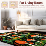 Whimsical Moth and Mushroom Art(Red)