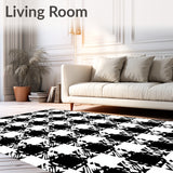 Festive Buffalo Plaid Lattice Farmhouse Vintage Holiday Checkered(Black)