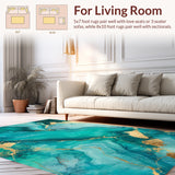 Contemporary Marbleized Visual Delight(Green)