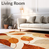 Harvest Collection Area Maple Leaf Design(Beige)
