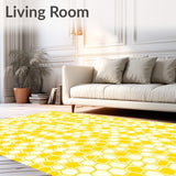 Honeycomb Hexagonal Modern Abstract Artistic Vibrant Decorative(Yellow)