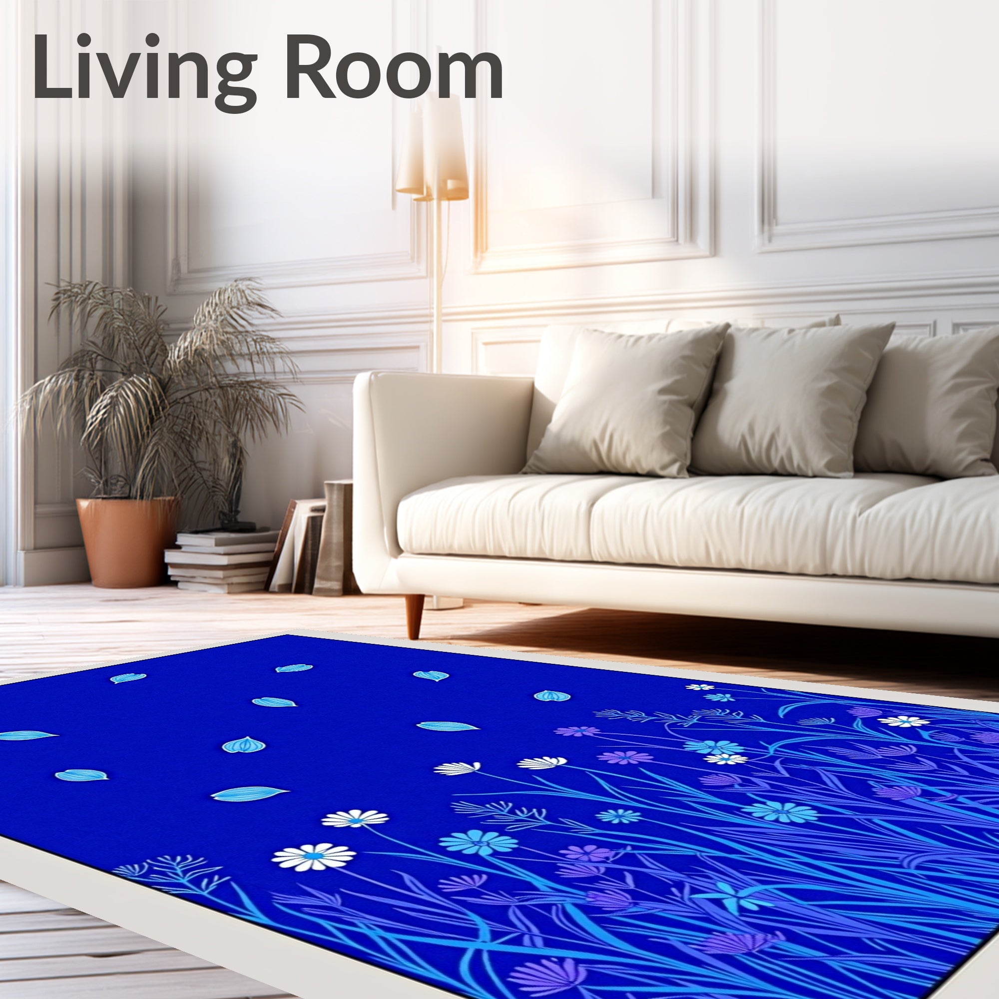 Enchanted Meadow Petals Decorative Surface (Blue) - ODIKA