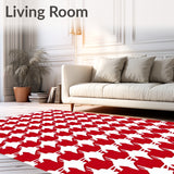 Holiday Houndstooth Entrance Accent(Red)