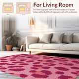 Ultra Soft Area Rug, Non Slip, Stain Resistant, Washable Area Rugs for Living Room, Bedroom, Modern Pink Leopard Print Nursery Rug(Pink)